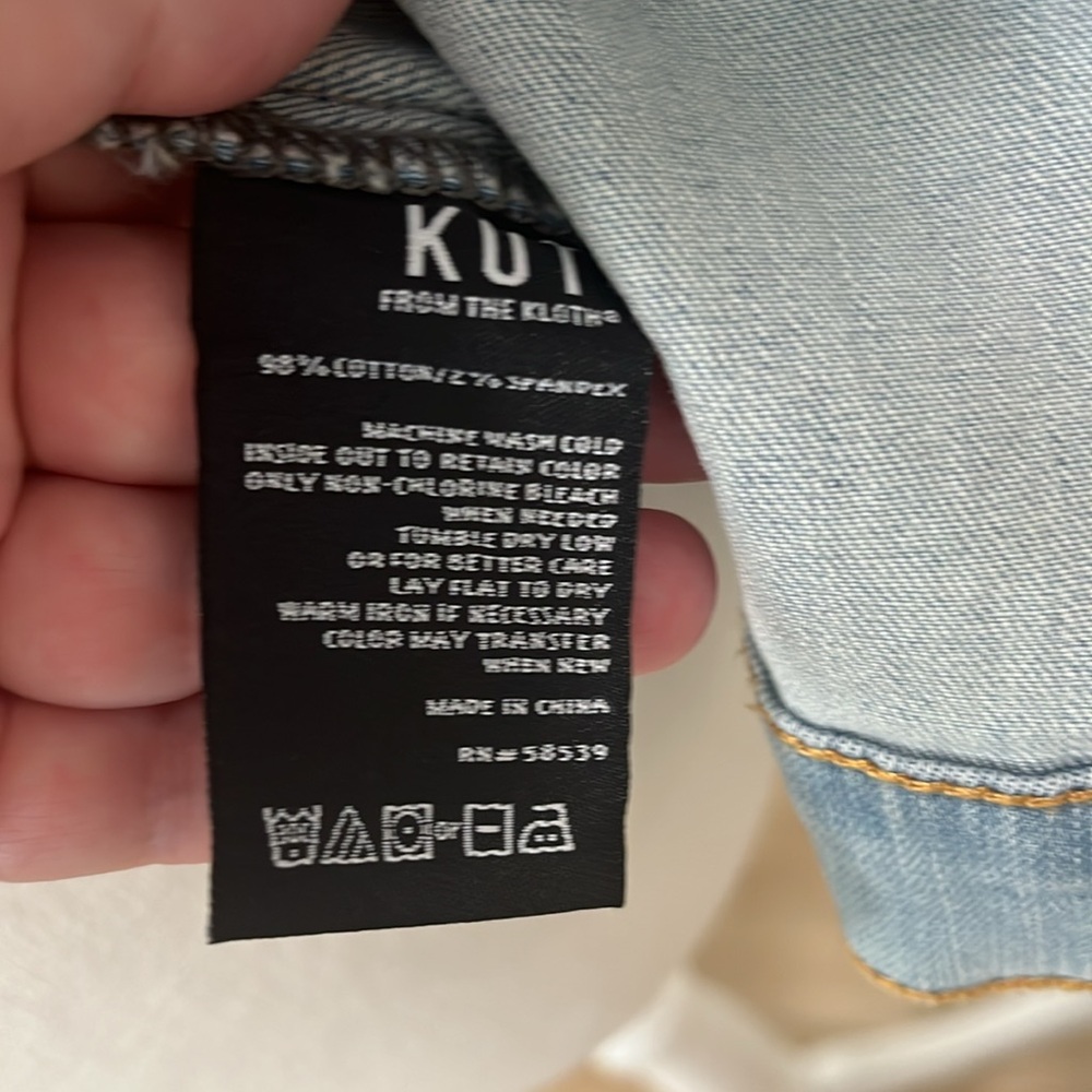 NWT KUT FROM THE KLOTH AMELIA JACKET Light Blue Denim SZ XL - Picture 9 of 11